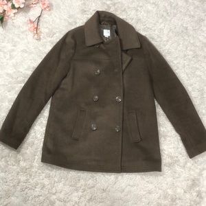 J. Jill Brown Double-Breasted Coat
